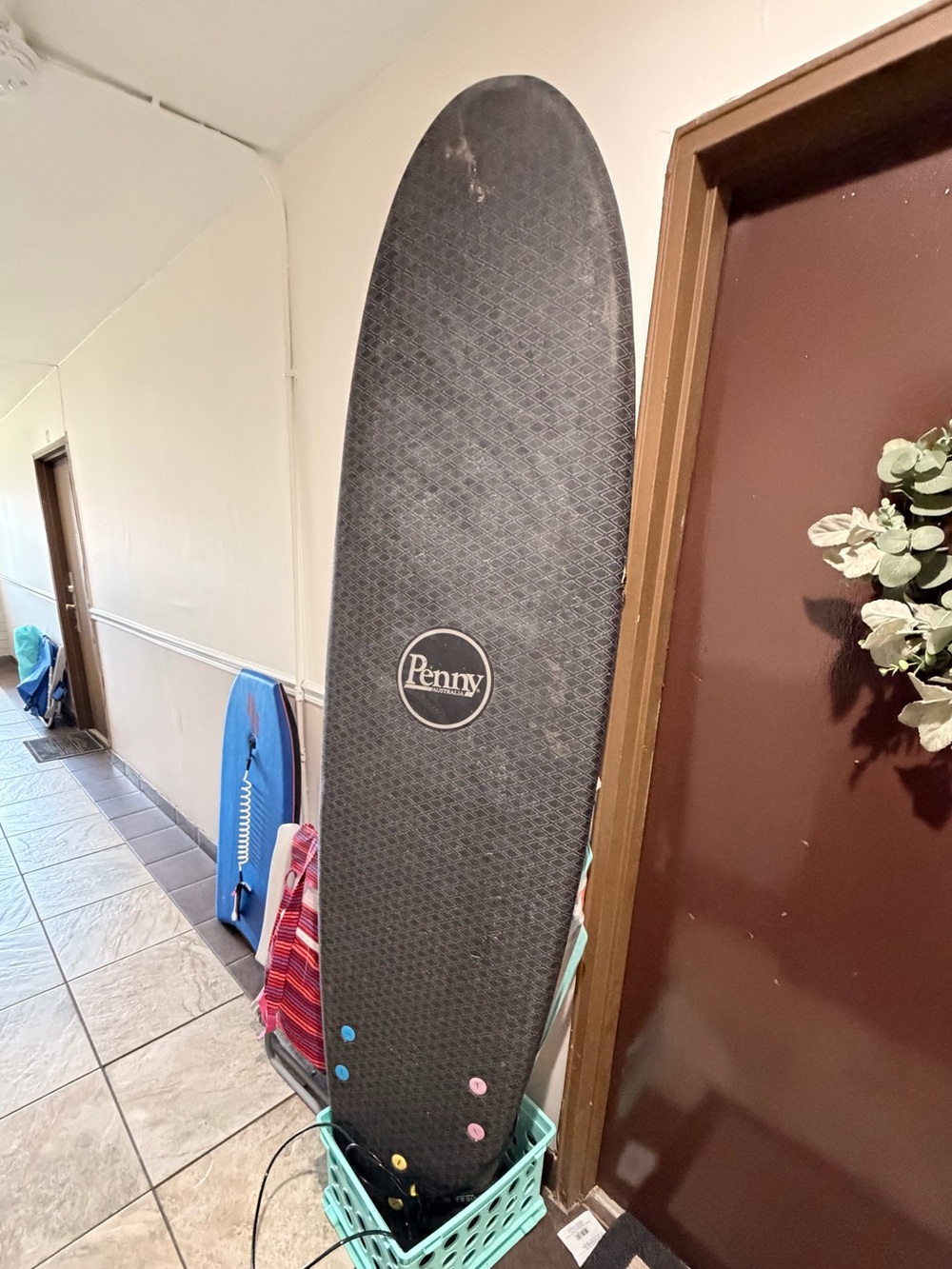 Penny Black Longboard Cruiser - Black with Colorful Accents